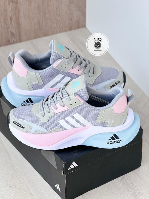 ADIDAS GRIS X ROSA