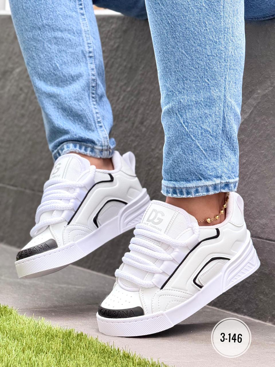 TENIS DOLCE DAMA BLANCO X NEGRO